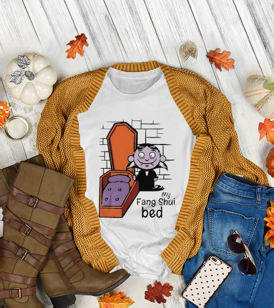 My Fang Shui Bed Vampire Coffin Pun Gothic T-Shirt