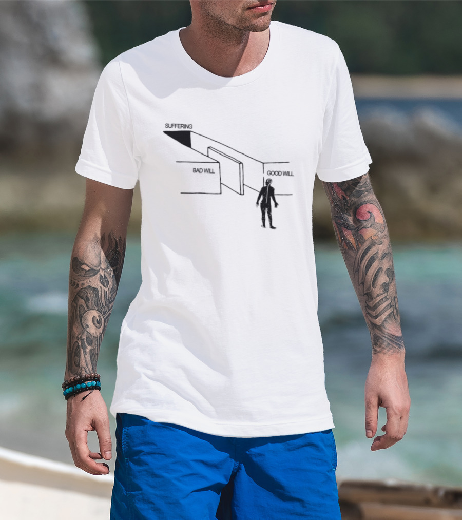 Suffering Between Material Will And Spiritual Will Perception Journey T-Shirt