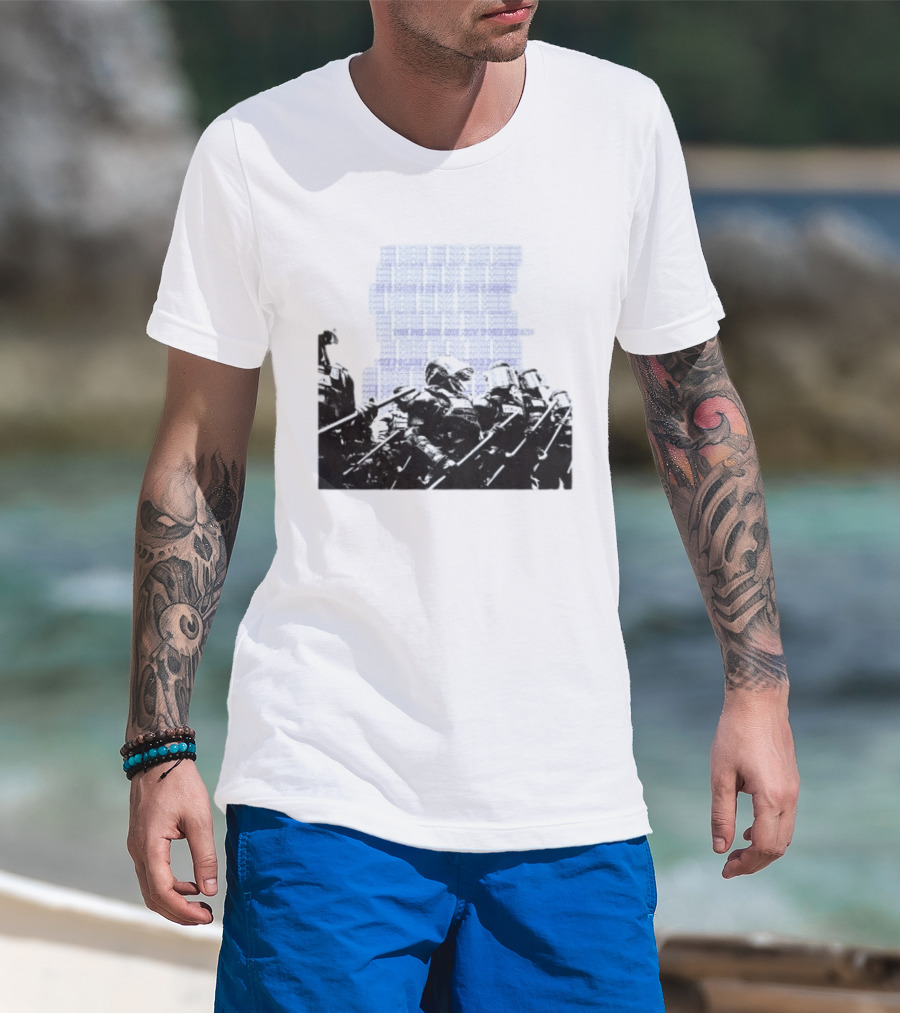 The Police Are Not Your Friend Protest Activism Text Riot Police Formation T-Shirt