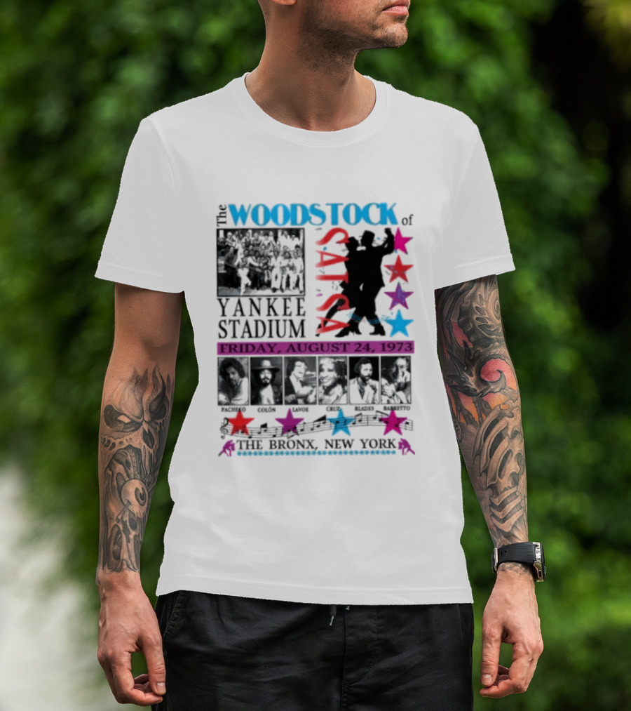 Woodstock Of Salsa Yankee Stadium August 24 1973 Pacheco Colón Lavoe Cruz Blades Barretto Bronx New York T-Shirt