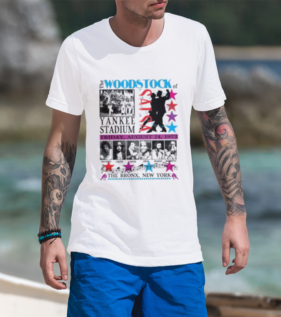 Woodstock Of Salsa Yankee Stadium August 24 1973 Pacheco Colón Lavoe Cruz Blades Barretto Bronx New York T-Shirt