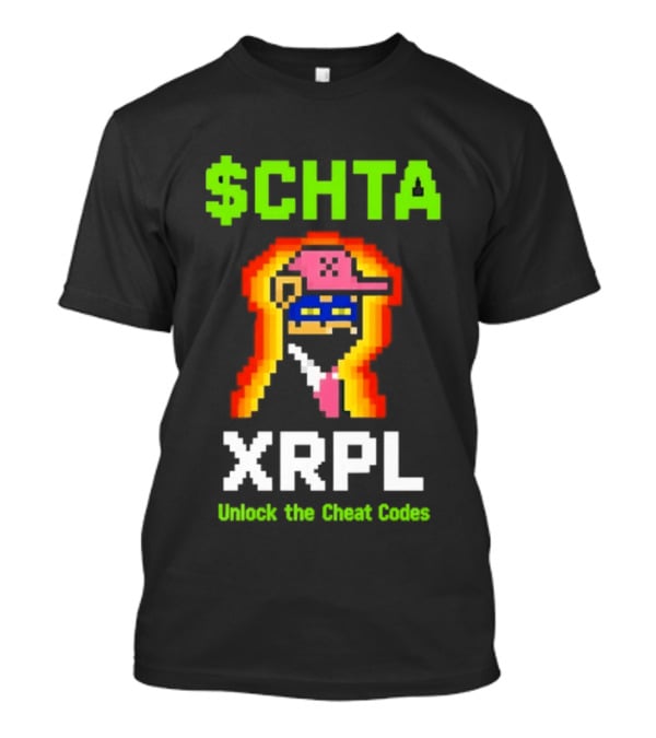 $CHTA XRPL Unlock The Cheat Codes Pixel Art Gamer Crypto T-Shirt