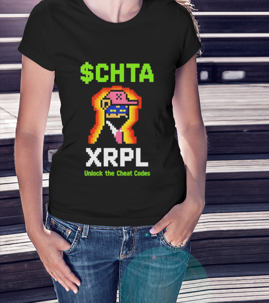 $CHTA XRPL Unlock The Cheat Codes Pixel Art Gamer Crypto T-Shirt