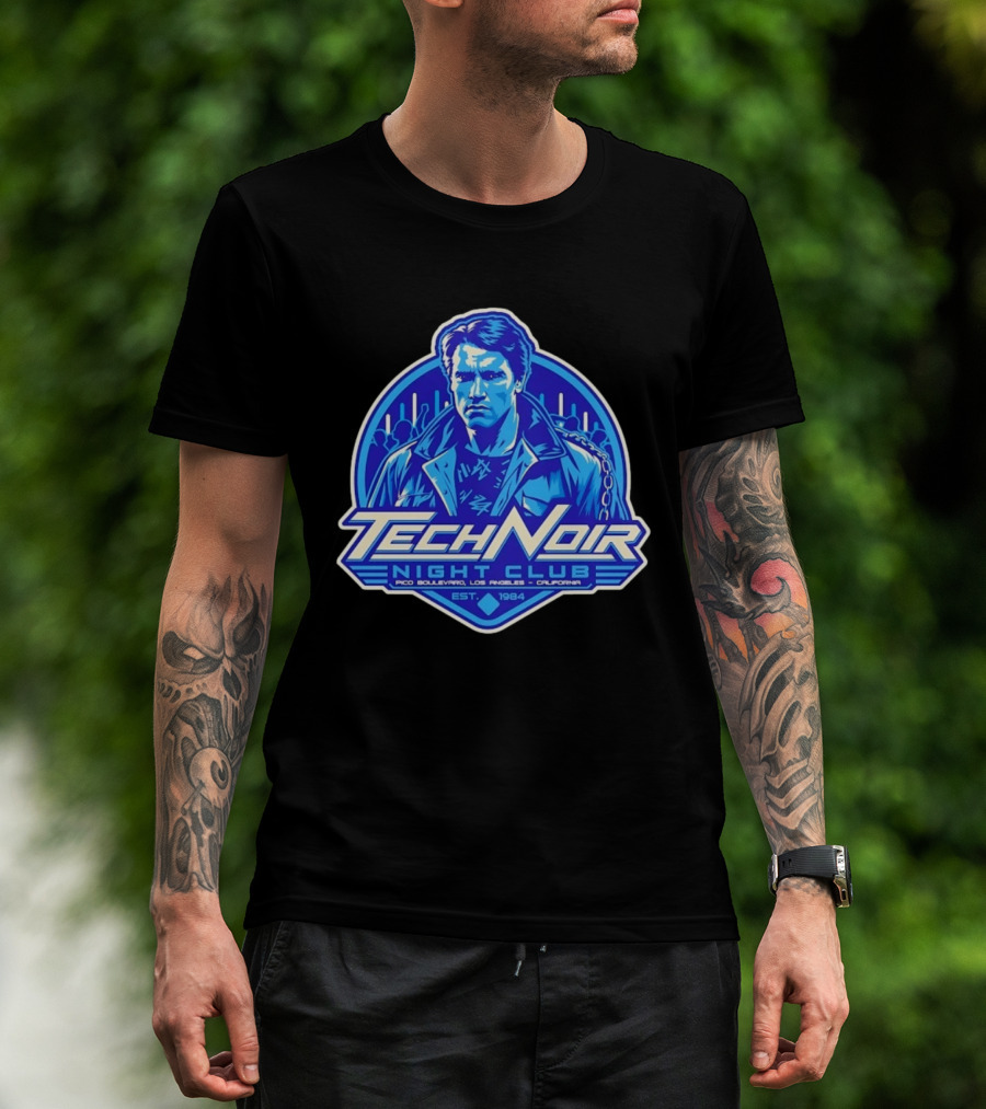 Arnold Schwarzenegger Tech Noir Night Club Pico Boulevard Los Angeles California Est 1984 T-Shirt