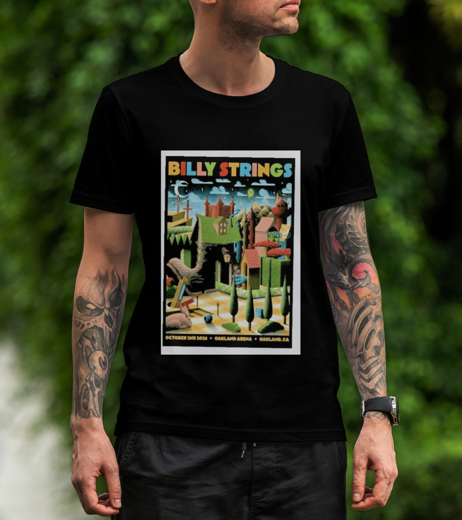 Billy Strings Oakland Arena October 2 2026 Surreal Landscape T-Shirt