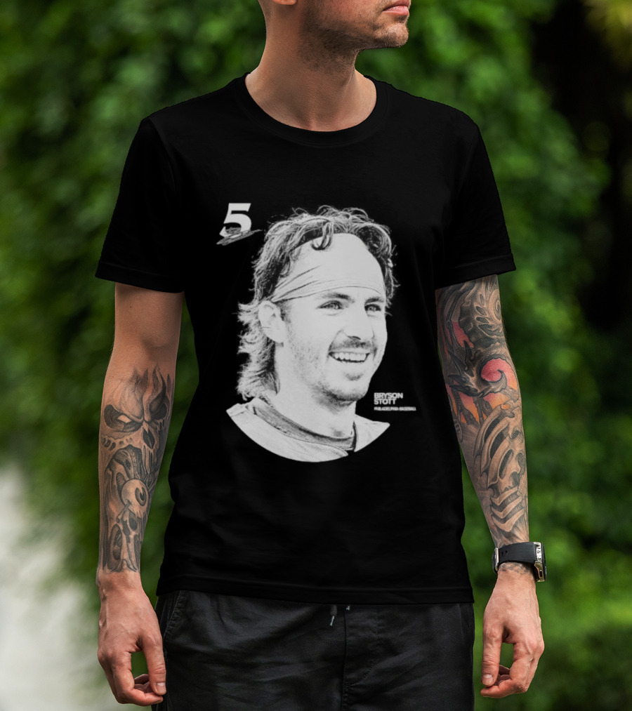 Philadelphia Baseball Bryson Stott 5 Halftone T-Shirt