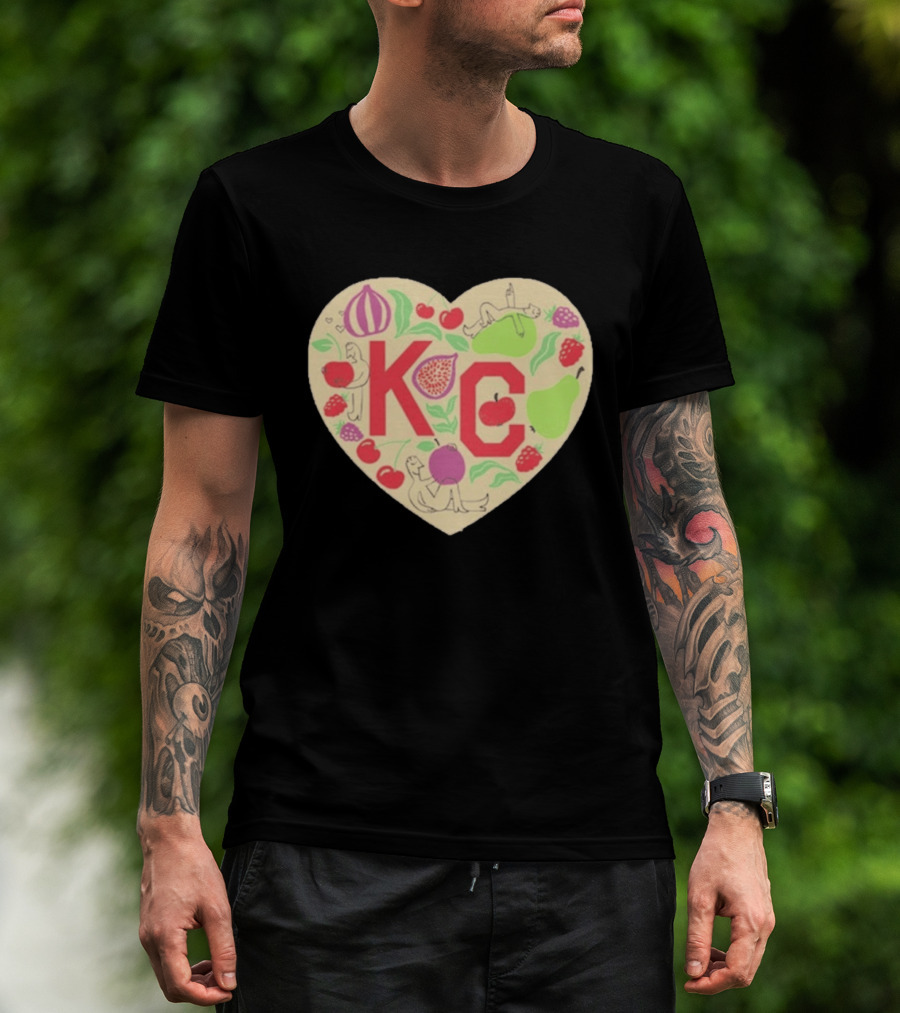 KC Heart Fruits And Figures Kansas City Giving Grove T-Shirt