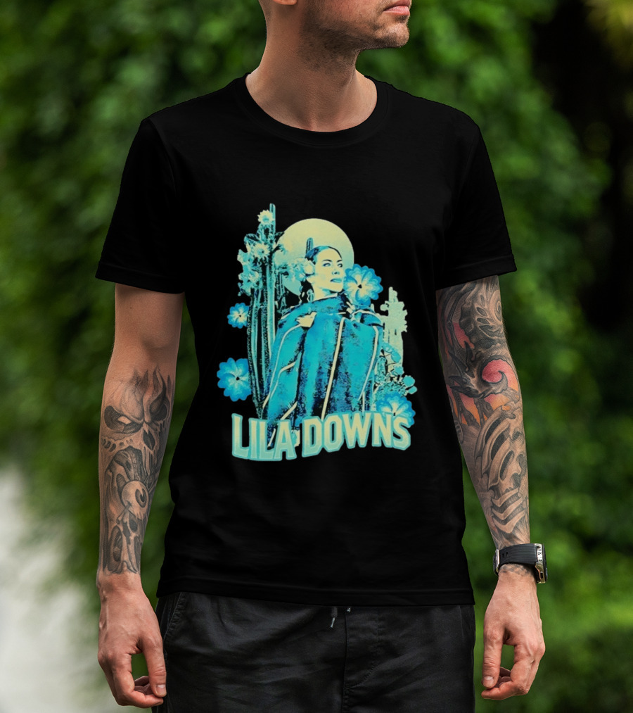 Lila Downs Mexican Cactus Floral T-Shirt