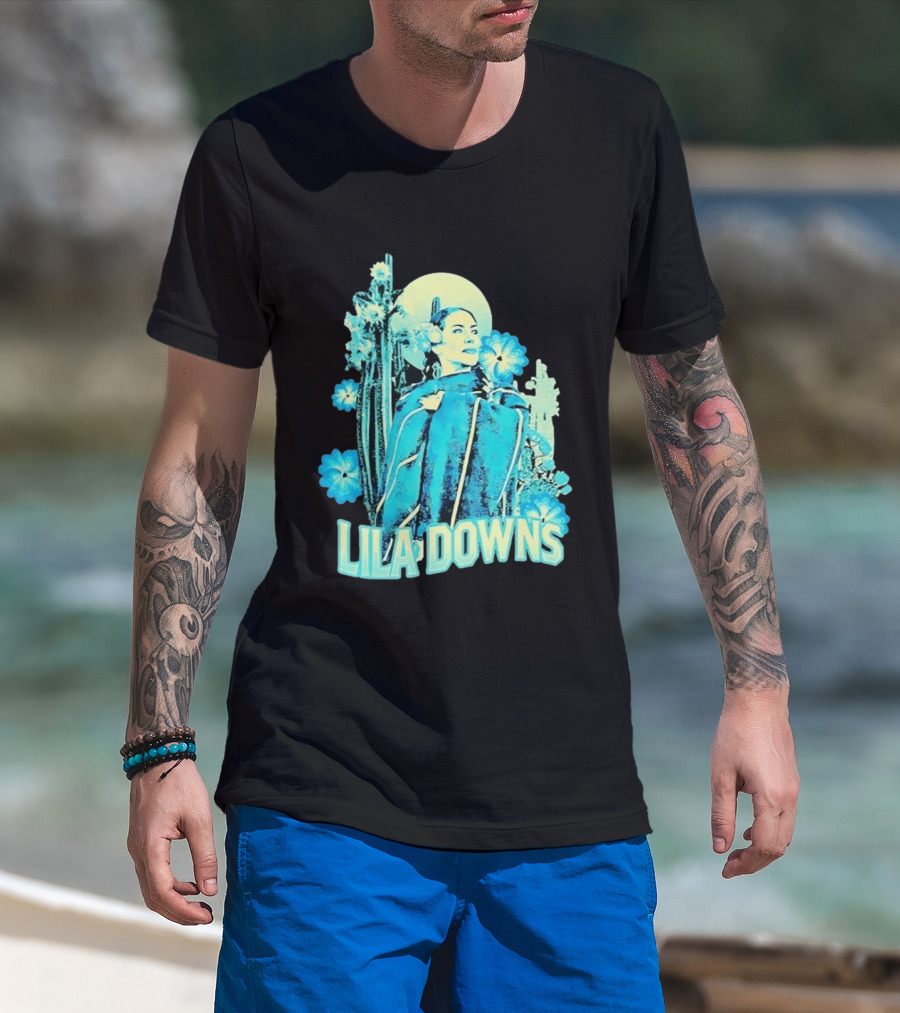 Lila Downs Mexican Cactus Floral T-Shirt