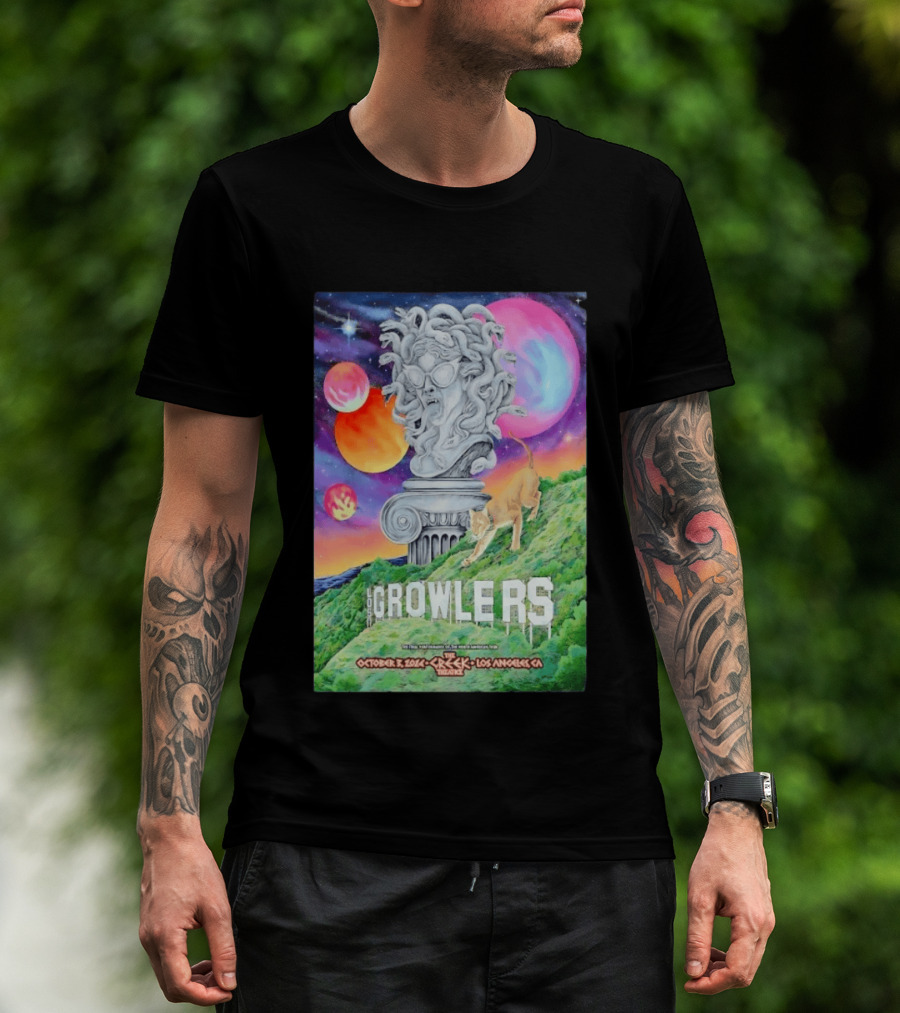 Los Growlers Final Performance Greek Theatre Los Angeles October 3 2024 Statue And Lion T-Shirt