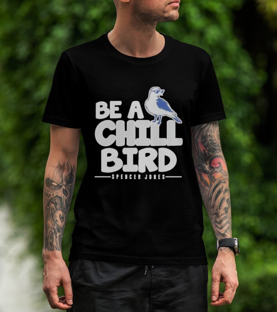 Be A Chill Bird Spencer Jones Vintage Style Bird Wearing Sunglasses T-Shirt