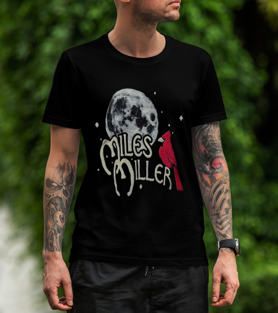 Miles Miller Cardinal Bird Moon Stars T-Shirt