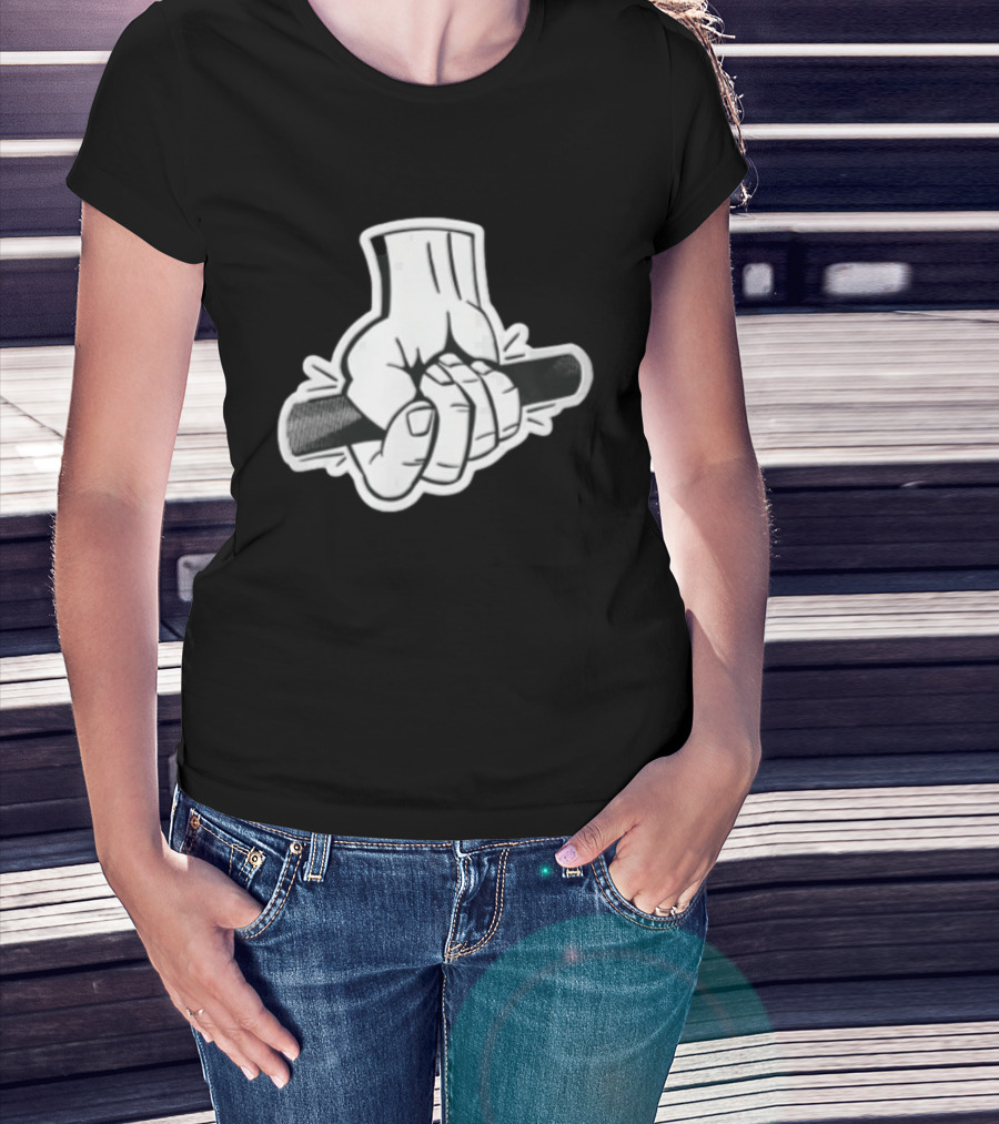 Hand Holding Black Bar T-Shirt