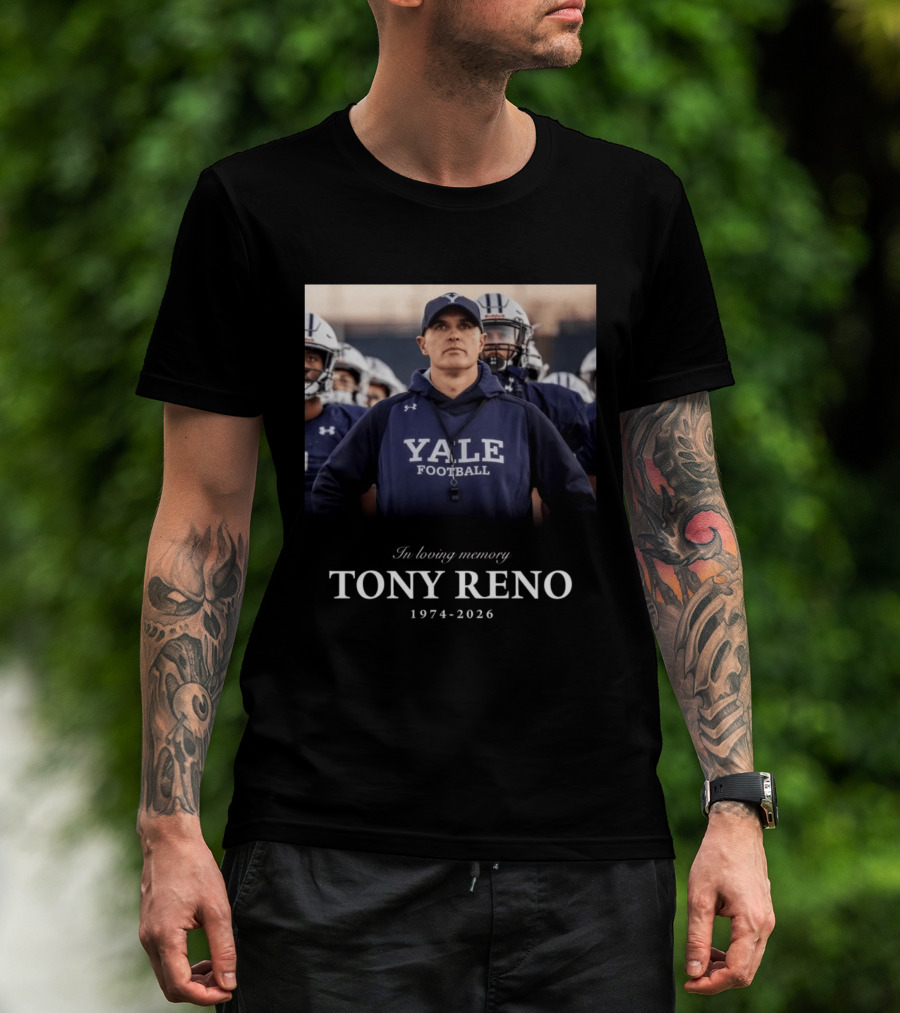 In Loving Memory Yale Football Tony Reno 1974 2026 T-Shirt