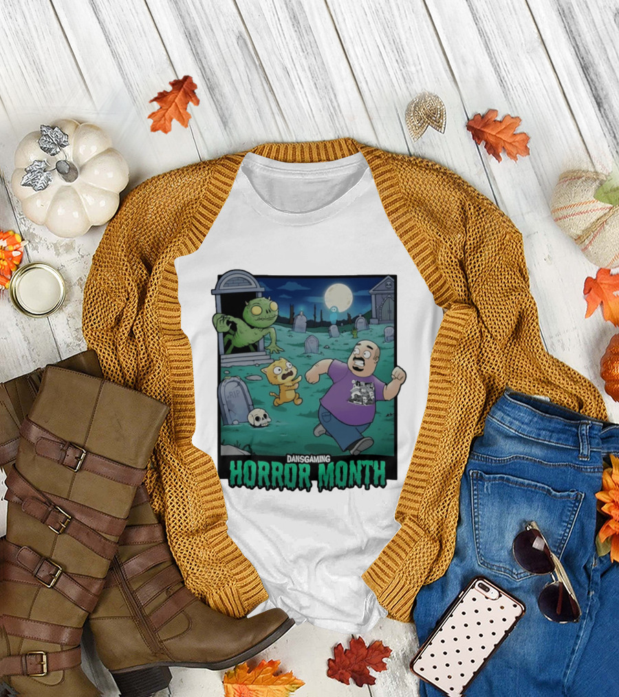 DansGaming Horror Month Twitch Streamer Graveyard Adventure T-Shirt