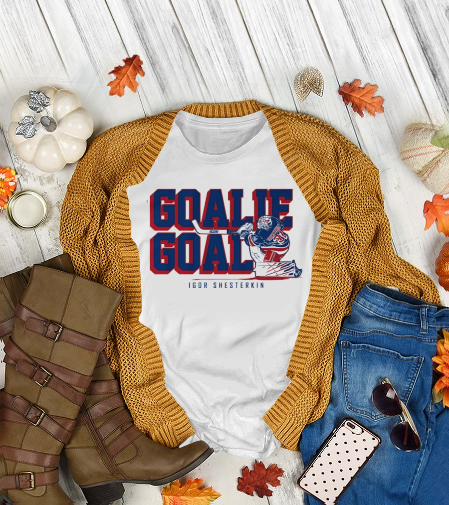 Igor Shesterkin Goalie Goal New York Rangers T-Shirt