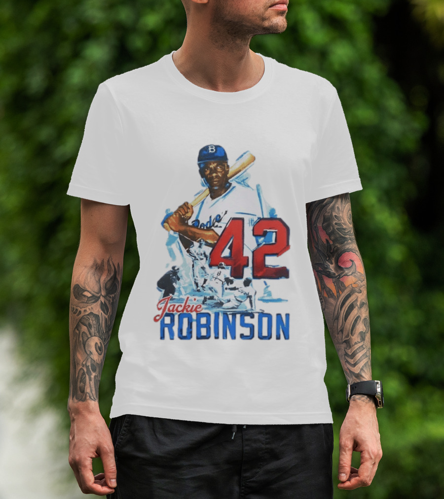 Jackie Robinson Brooklyn Dodgers Legendary Number 42 T-Shirt
