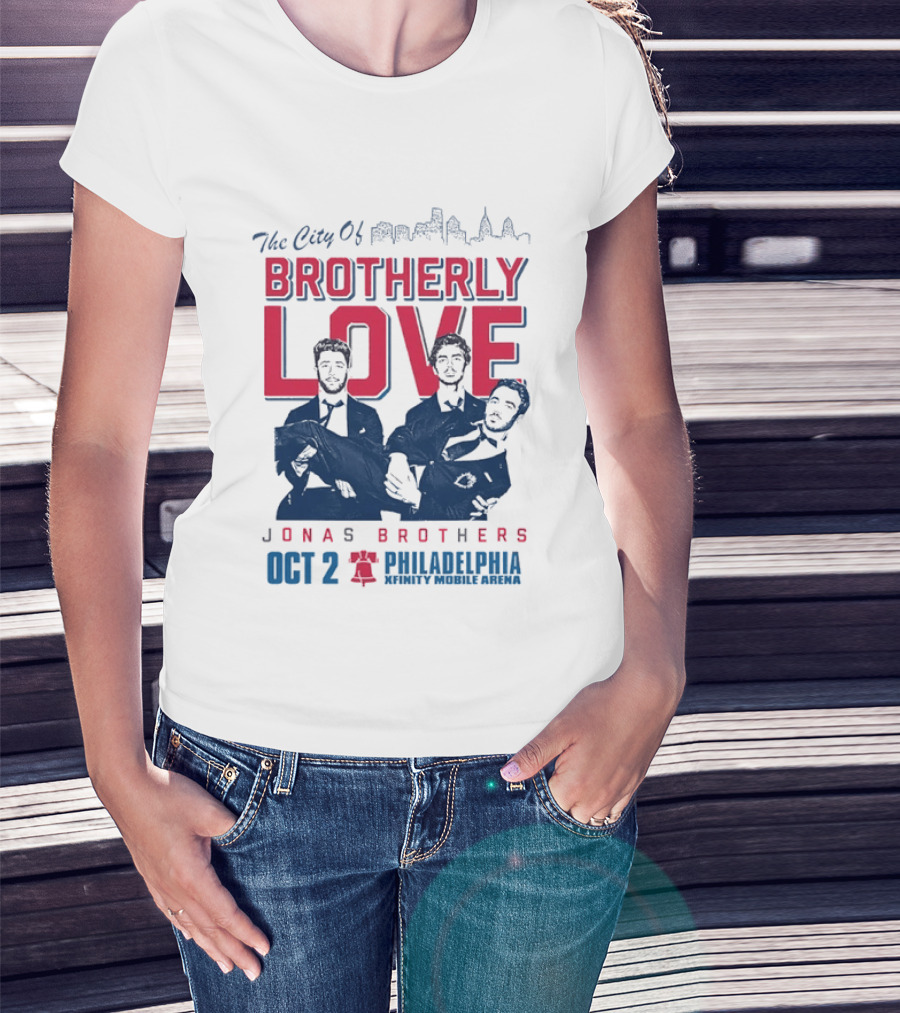 The City Of Brotherly Love Jonas Brothers Philadelphia October 2concert T-Shirt