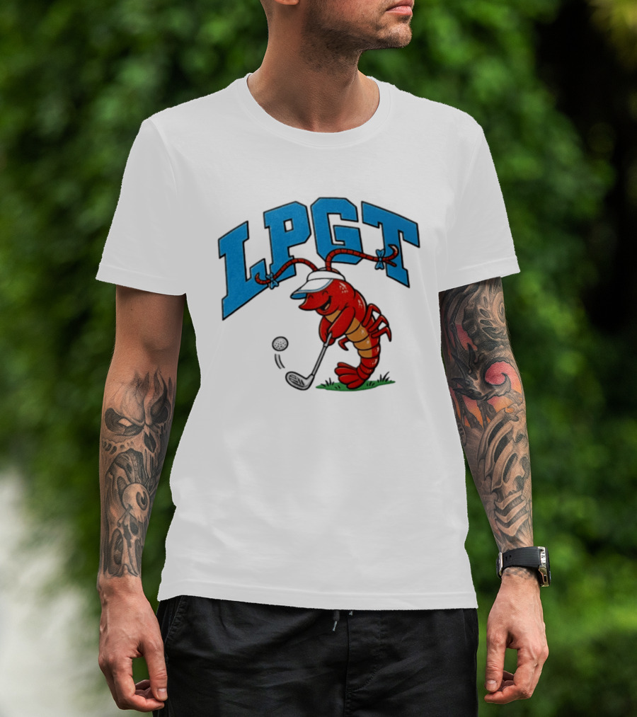 Lobster Playing Golf LPGT Fun T-Shirt