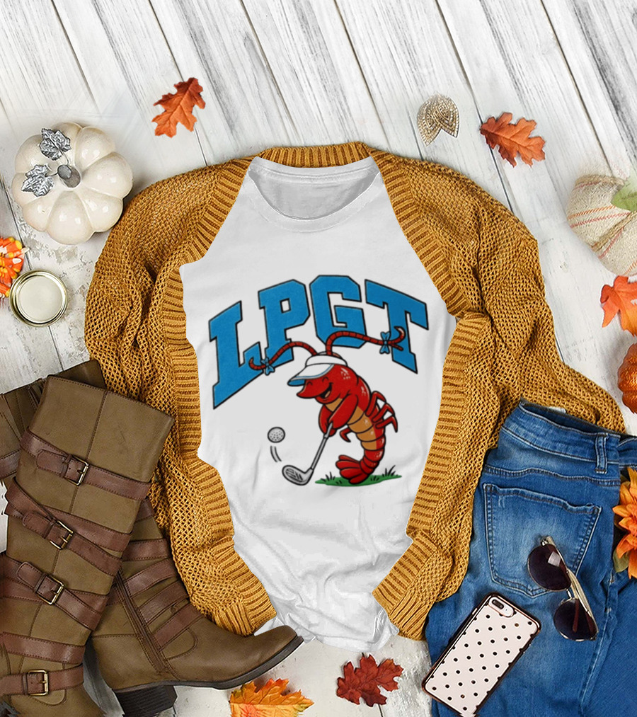 Lobster Playing Golf LPGT Fun T-Shirt