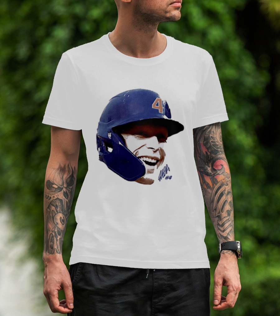 Pete Crow Armstrong Chicago Cubs Big Head Number 40 Baseball T-Shirt