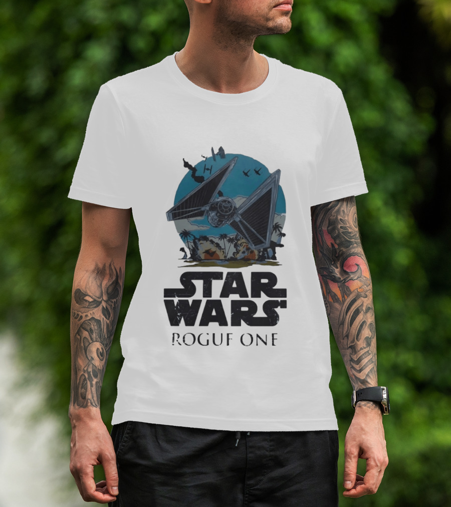 Star Wars Rogue One Tie Fighter Battle Scene T-Shirt