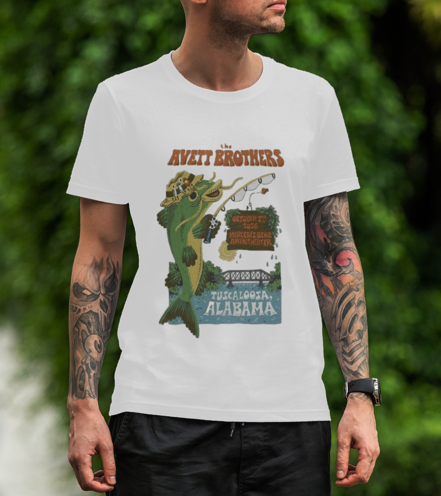 The Avett Brothers Tuscaloosa Alabama October 2nd 2026 Mercedes Benz Amphitheater Tour T-Shirt
