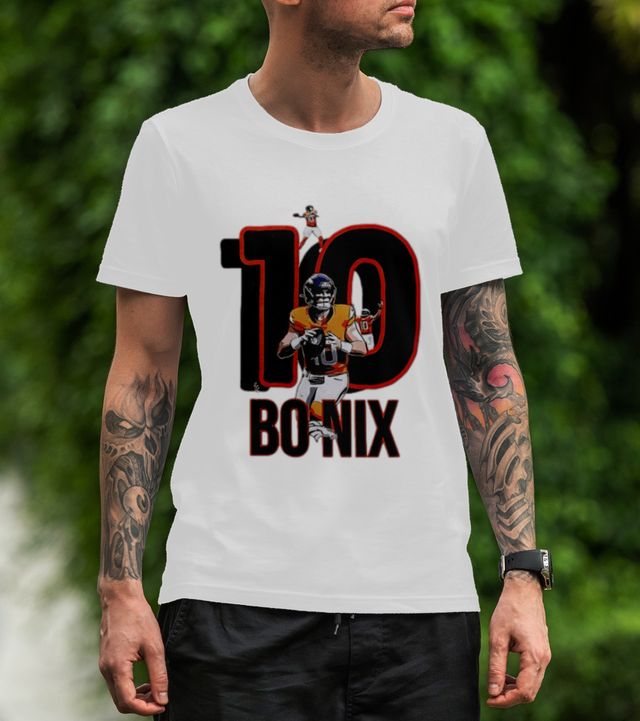 10 Bo Nix Denver Broncos Football Quarterback T-Shirt