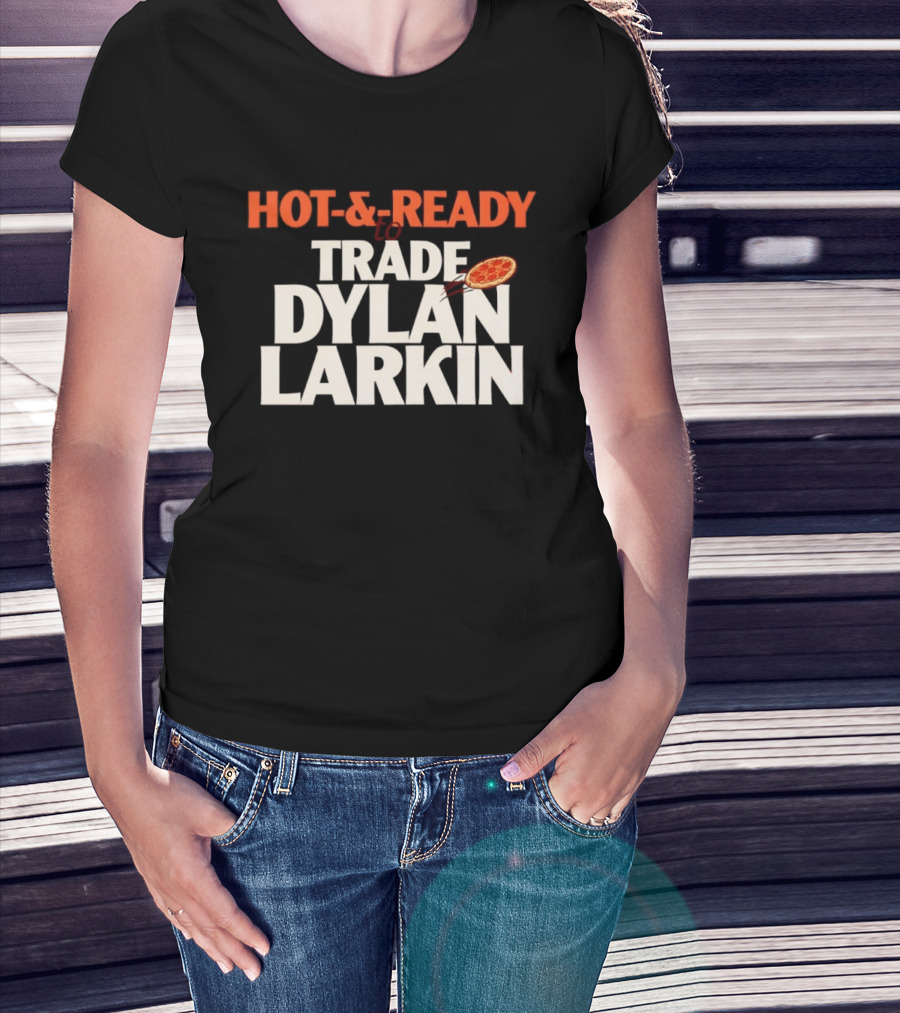 HOT & READY To TRADE DYLAN LARKIN Pizza Motif T-Shirt
