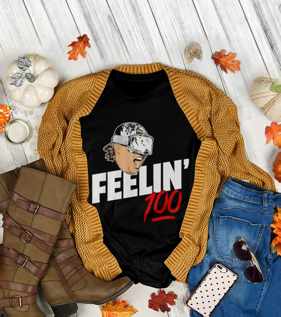 Feelin' 100 Ski Goggles Winter Sports Mood T-Shirt