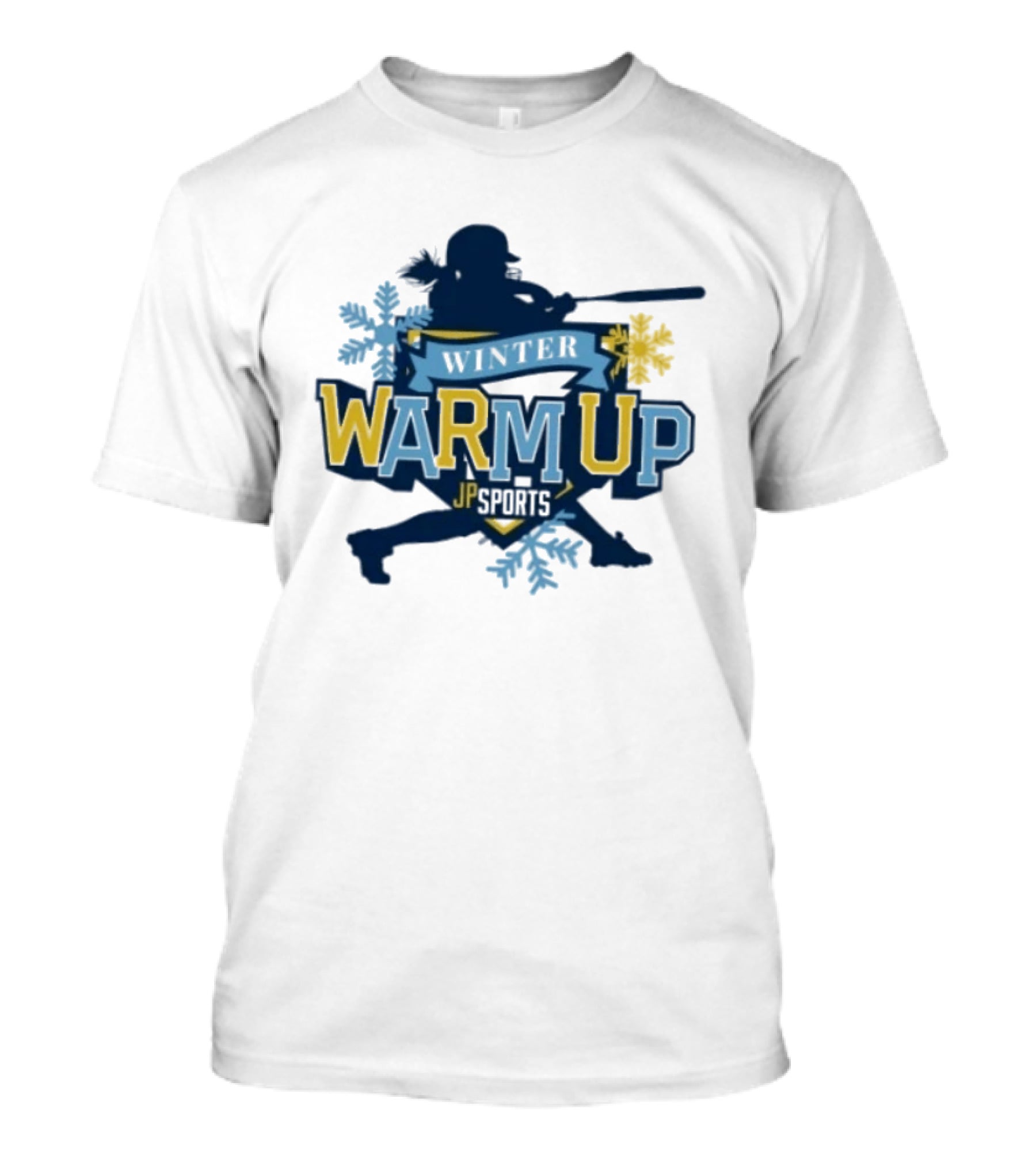 Winter Warm Up JP Sports Softball Snowflakes Batter T-Shirt