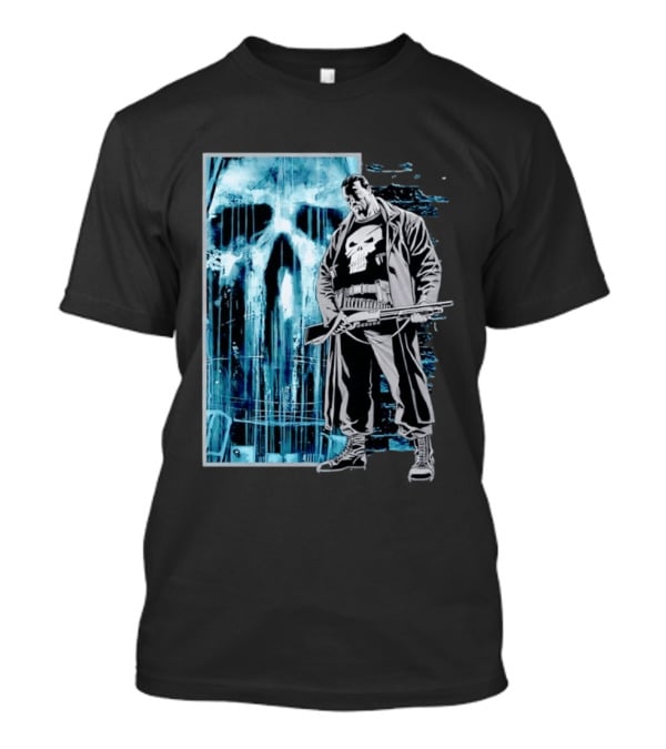 The Punisher Skull Vigilante Trench Coat T-Shirt