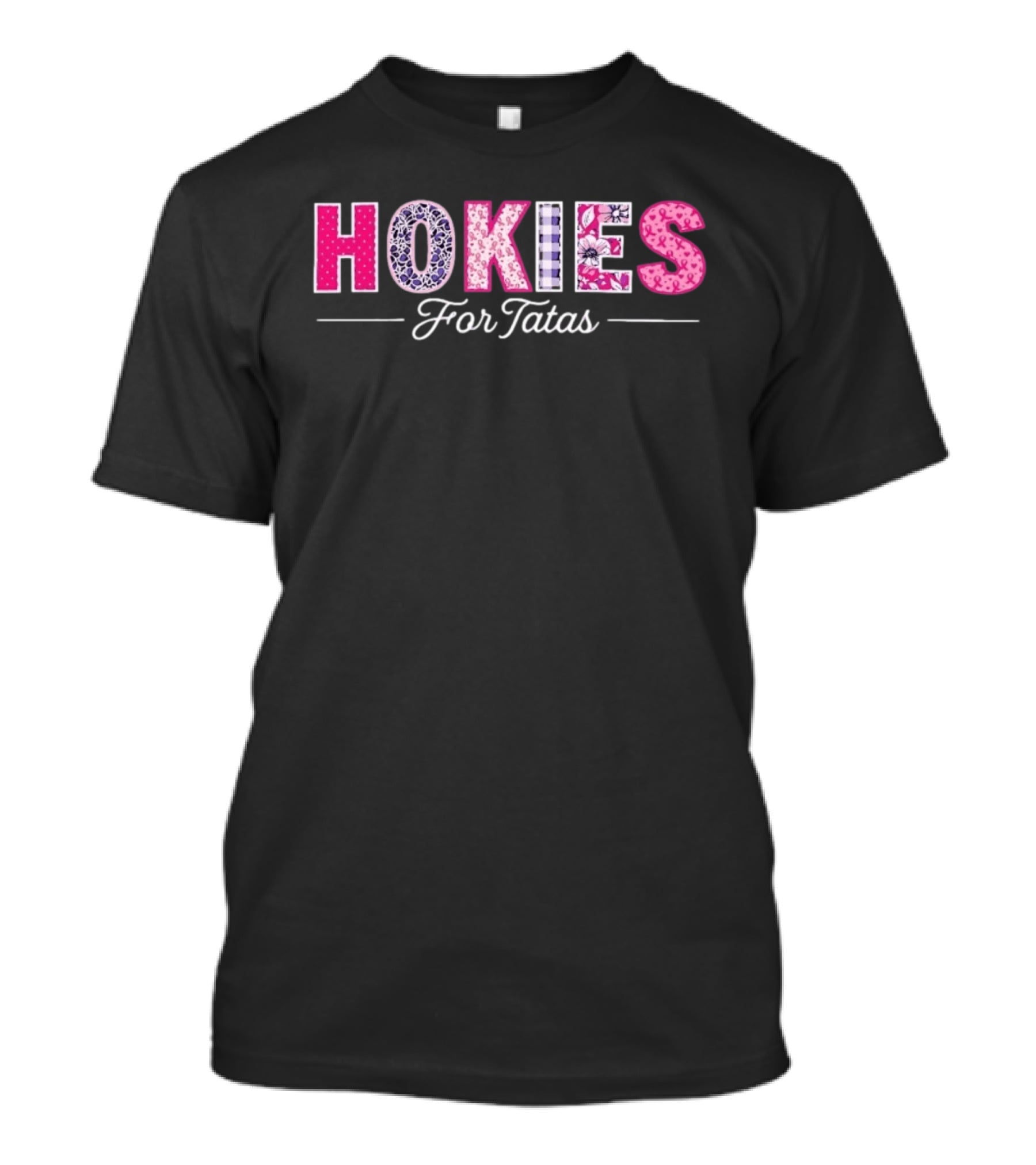 Virginia Tech Hokies For Tatas Breast Cancer Awareness Pink Ribbon T-Shirt