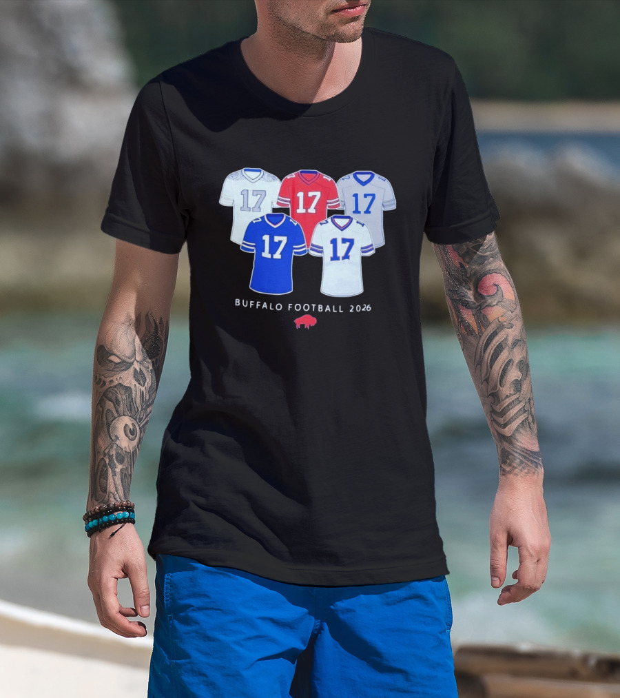 Buffalo Football 2026 Josh Allen 17 Jersey Collection T-Shirt