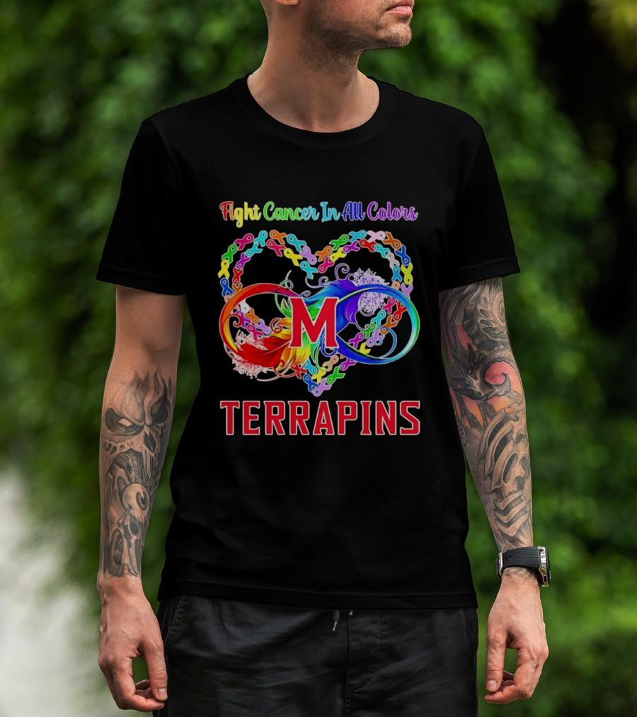 Maryland Terrapins Fight Cancer In All Colors Terrapins T-Shirt