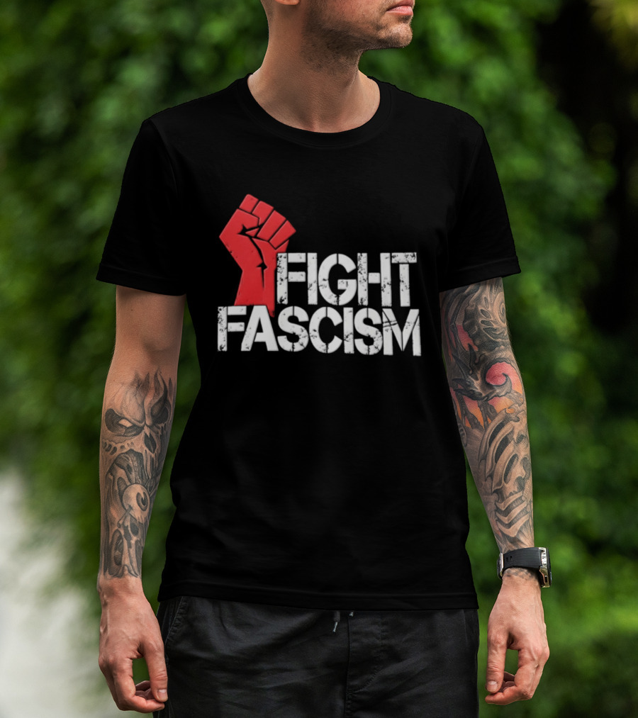 Mike Myers Red Fist Fight Fascism T-Shirt