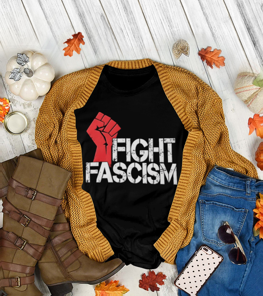 Mike Myers Red Fist Fight Fascism T-Shirt