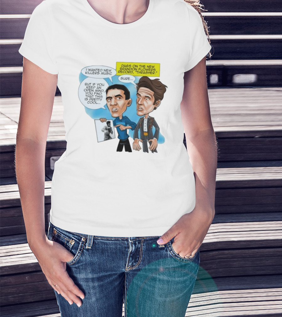 Mark Daigneault Thunder Talks Brandon Flowers Record Thrasher Caricature T-Shirt