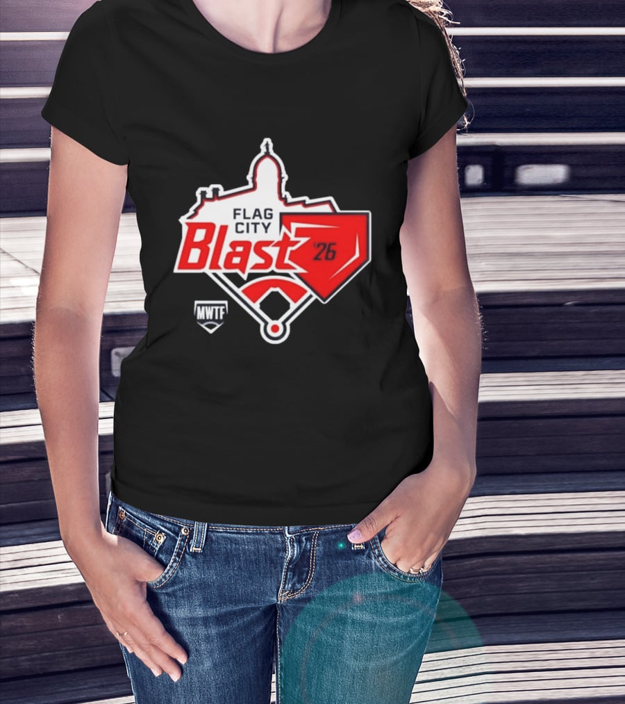 7th Annual Flag City Blast Softball '26 MWTF Event T-Shirt