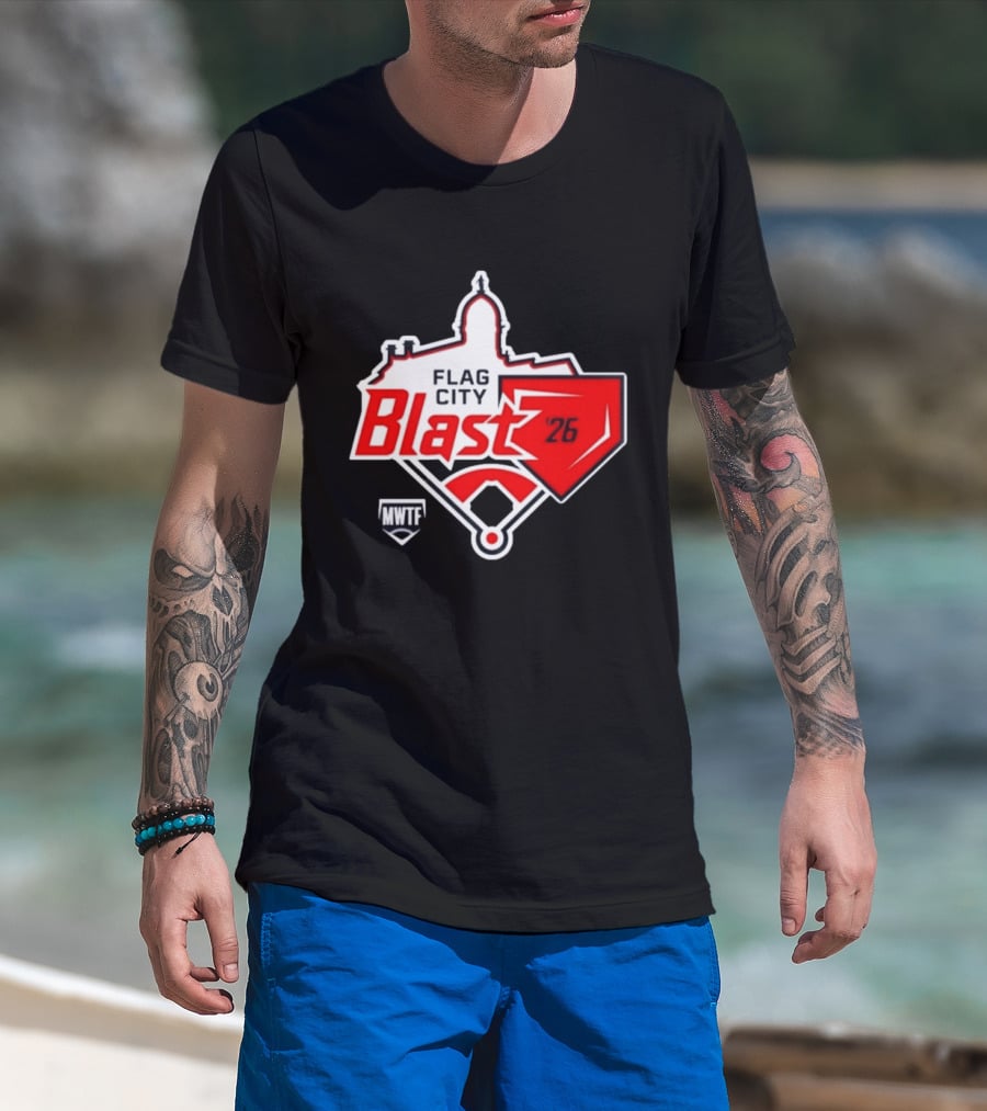 7th Annual Flag City Blast Softball '26 MWTF Event T-Shirt