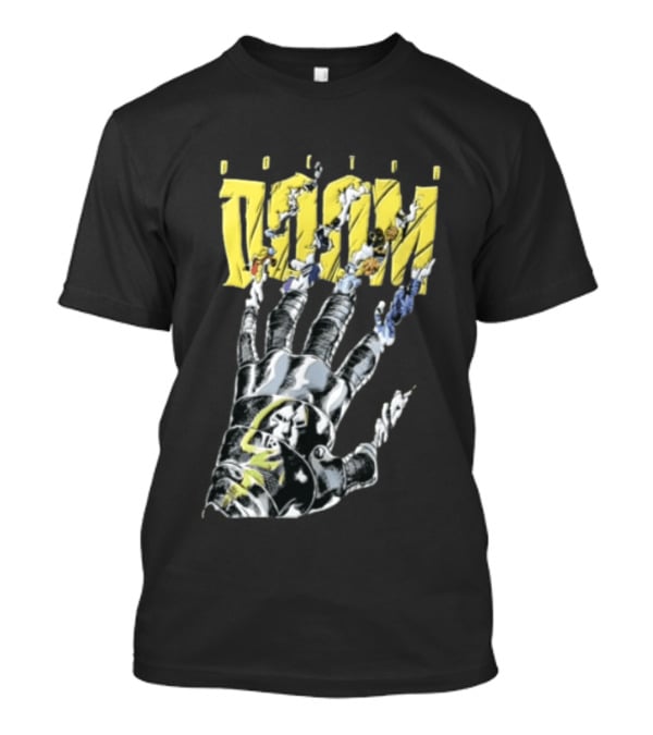 Marvel Doom Metal Gauntlet Ripping Through Paper T-Shirt