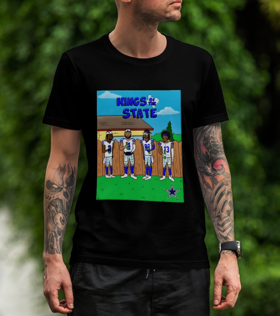 Kings Of The State Ceedee Lamb Dak Prescott Micah Parsons Dallas Cowboys Comic T-Shirt