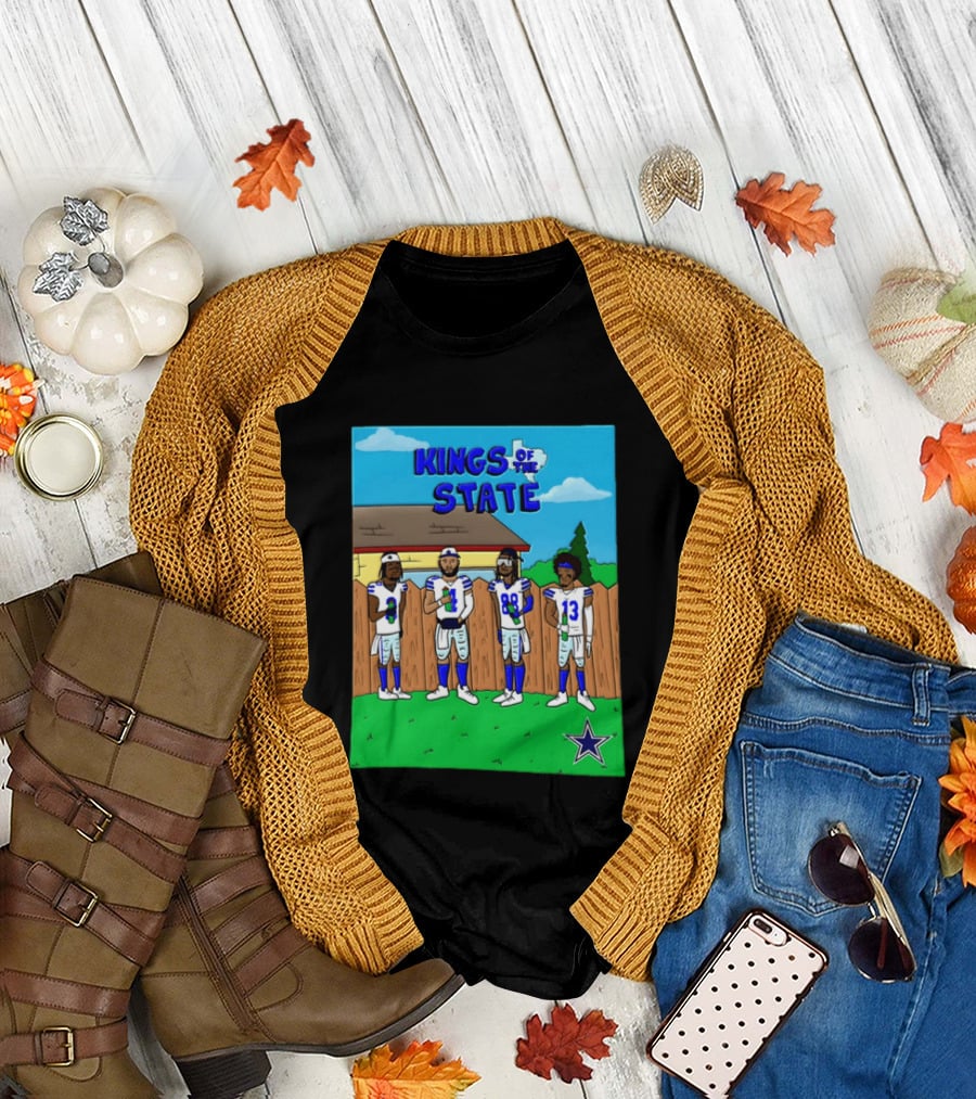 Kings Of The State Ceedee Lamb Dak Prescott Micah Parsons Dallas Cowboys Comic T-Shirt