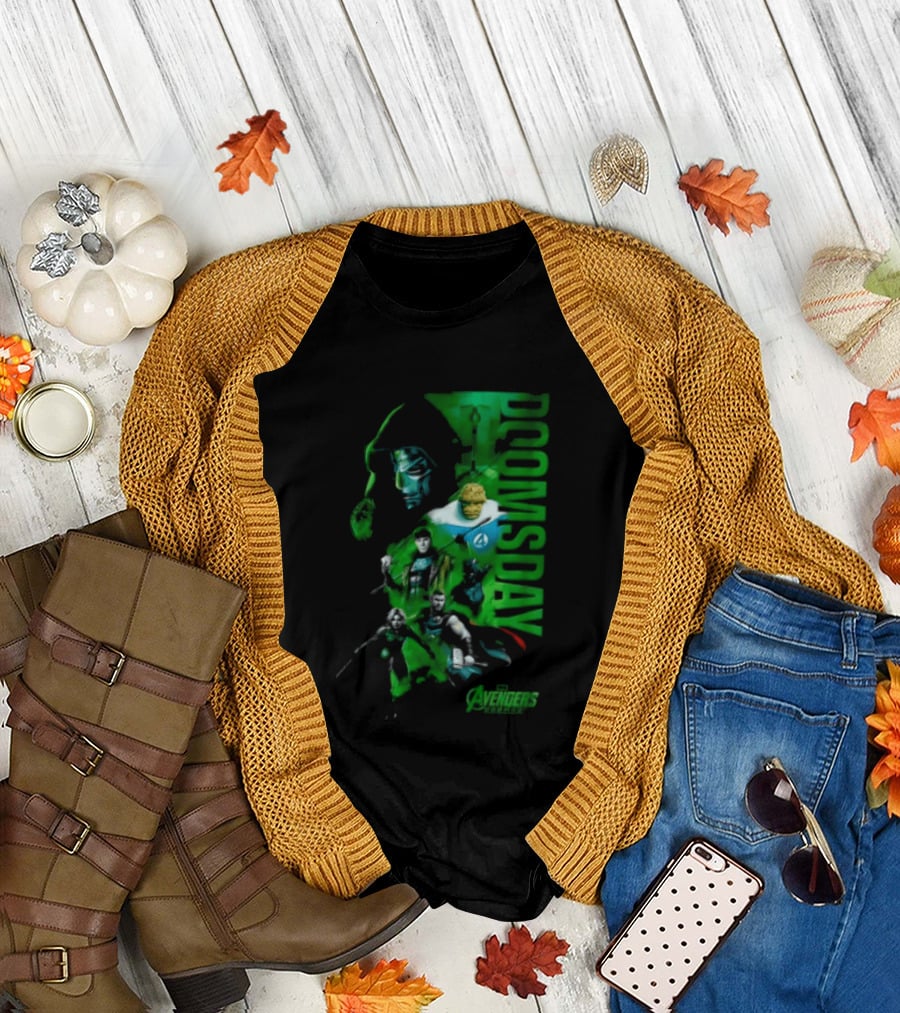 Marvel Studios Doomsday Avengers Assemble Green Toned T-Shirt