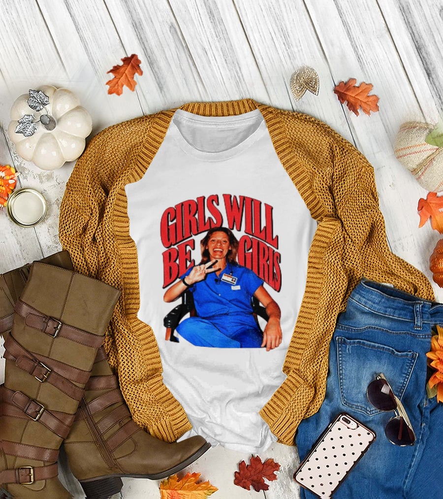 Aileen Wuornos Girls Will Be Girls Peace Sign Blue Outfit T-Shirt