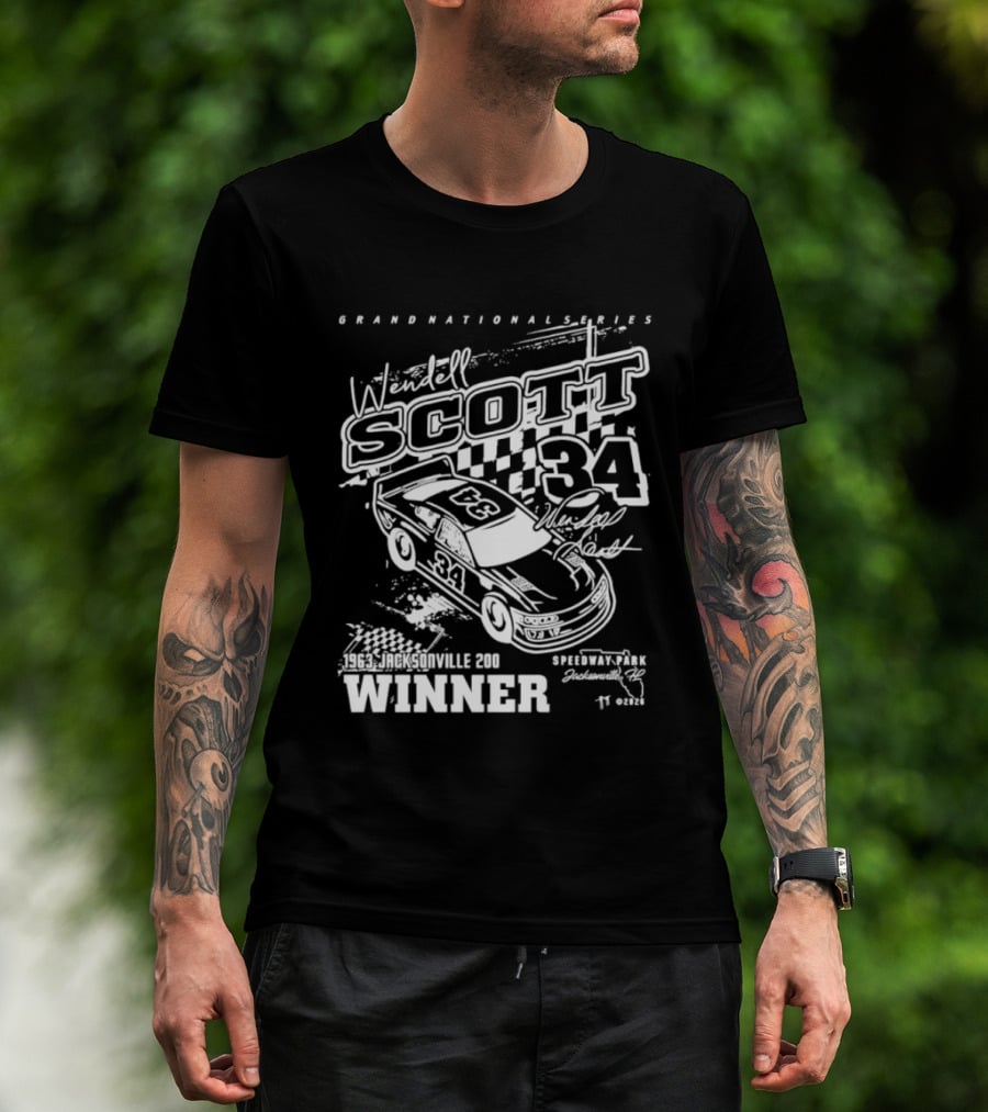 Wendell Scott 34 Grand National Series Winner Speedway Park Jacksonville FL T-Shirt