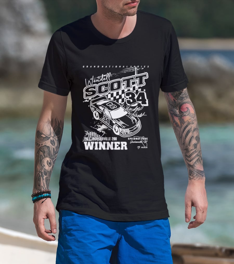 Wendell Scott 34 Grand National Series Winner Speedway Park Jacksonville FL T-Shirt