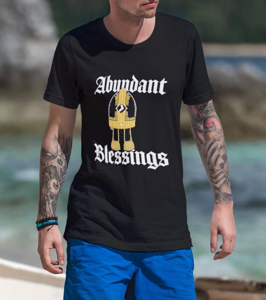 Abundant Blessings White Sox Pope Hat T-Shirt