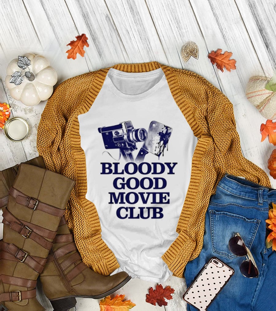 Bloody Good Movie Club Vintage Camera Aesthetic T-Shirt
