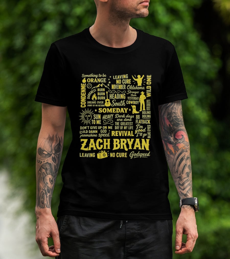 Zach Bryan Godspeed Cowboy Revival Lyrics Wild One Leaving Oklahoma T-Shirt